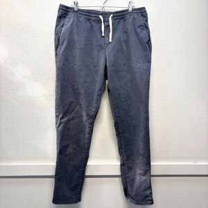 Marine Layer Jogger Pants Mens XL Slim Fit Drawstring Organic Cotton Black